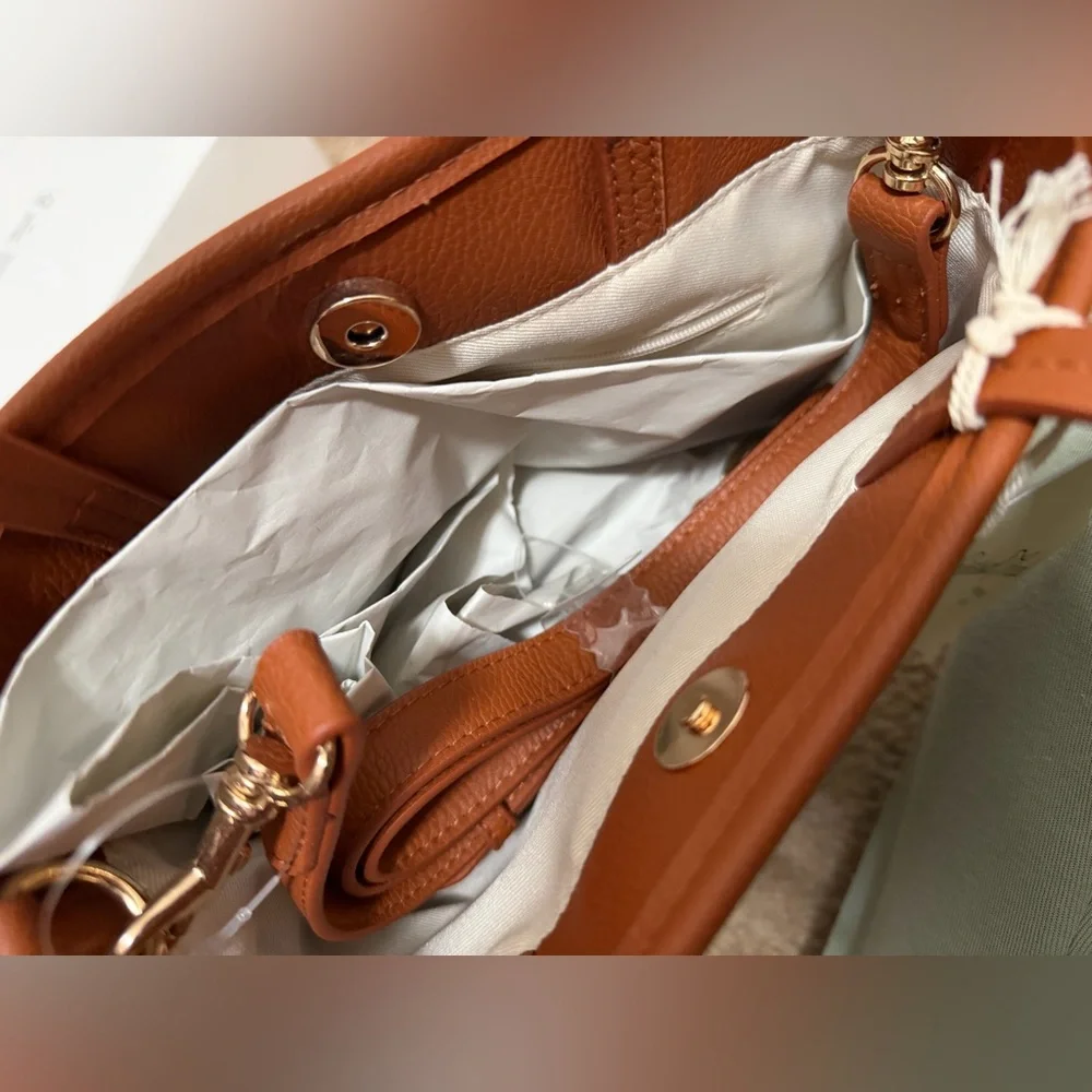 Universal Thread Navy and Tan Striped Tote - Picture 3 of 4